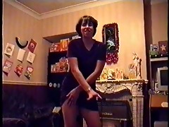 non-professional drunk wife does striptease for